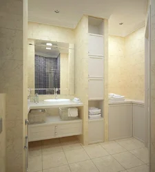 Bathroom with niches in the wall photo
