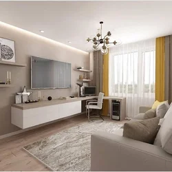 Living room design in light colors