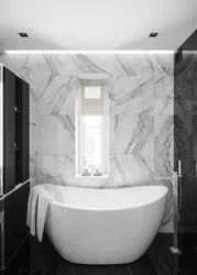 Black marble bathroom photo