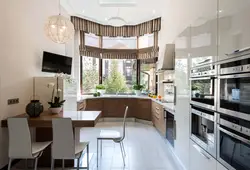 Kitchen half-bay window design