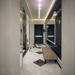 Small dark hallway design