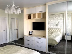 Modern built-in wardrobes in the bedroom photo