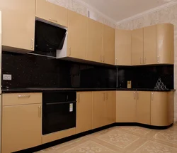 Кухни черно бежевого цвета фото