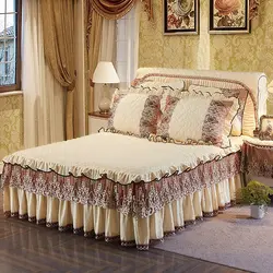 Curtains for the bedroom with a bedspread photo