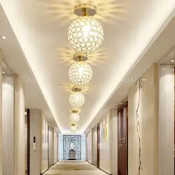 Ceiling chandeliers in the hallway modern design photo