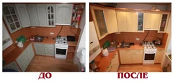 Фасад кухни до и после фото