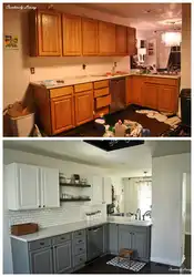 Фасад кухни до и после фото