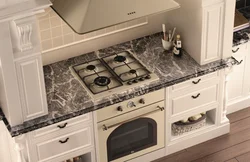 White cooktop and oven in the kitchen photo