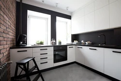 Черный Кухонный Гарнитур В Маленькую Кухню Фото