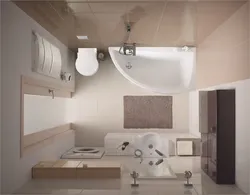 Bathroom design with corner bath 5 m