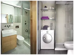 Bathroom design with shower and washing machine