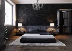 Дизайн спальни в черном стиле