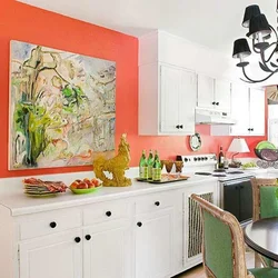 Paint the walls in the kitchen instead of wallpaper photo