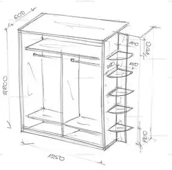 Do-it-yourself hallway made from a profile pipe, photo drawings