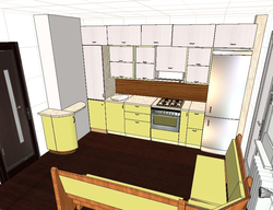 Дизайн кухни 8 кв с коробом