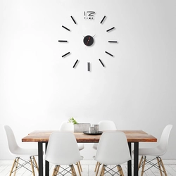 Kitchen interior with clock on the wall