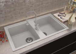 Stone sinks for kitchen photo