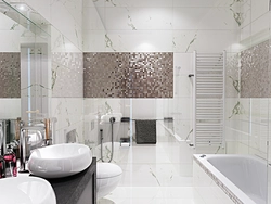 Bathroom Design With Large Tiles Photo