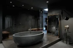Ванная в темном стиле фото