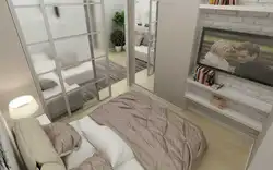 Комната на две зоны спальня дизайн фото