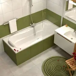 Bathroom design with acrylic bathtub