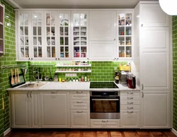 White budbin kitchen in real interior