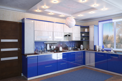 Kitchens blue and white photo