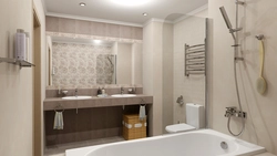 Gray beige bath design