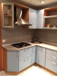 Corner kitchens with sink in the corner photo with dimensions