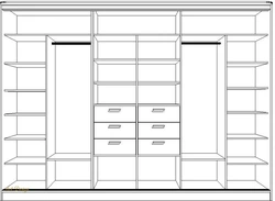 Photo diagram of built-in hallway wardrobes