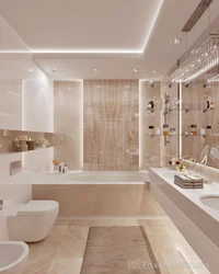 Interiors of large bathrooms
