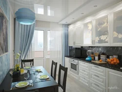 Design of standard apartments, kitchen interior photos