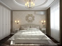 Classic bedroom interior in light colors photo