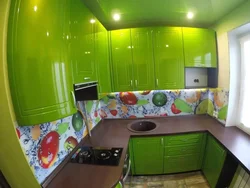 Kitchens 9 sq m all photos green