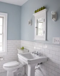 Bathroom design without wall tiles