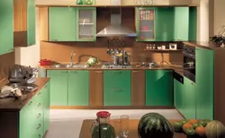 Фото кухня в коричнево зеленых тонах фото