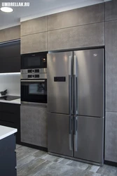 Kitchens with refrigerator side by side design