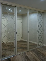 One mirrored door in the dressing room photo
