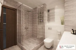 Ванная комната с угловой ванной и душевой кабиной дизайн