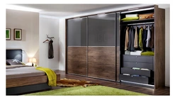 Modern design built-in wardrobe in the bedroom