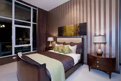 Striped Bedroom Interior