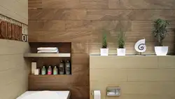 Banyoda laminat divar dekorasiyasının fotoşəkili