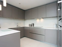 Matte Kitchen Without Handles In The Interior
