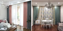 Curtains For The Living Room In A Modern Style Photo For Two Windows