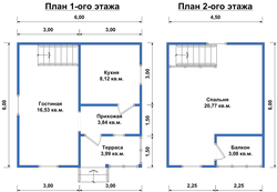 Планировка Дома 6Х6 С Санузлом Фото