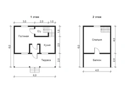 House layout 6x6 with bathroom photo