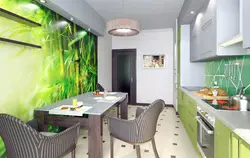 Kitchen Interior In Apartment Wallpaper