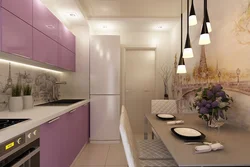 Kitchen interior in apartment wallpaper