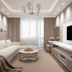 Beautiful interior of a living room in an apartment in a modern style