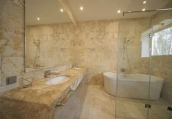 Bathroom design flexible stone